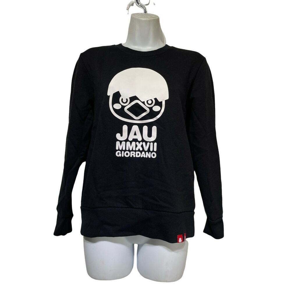 Giordano ding & jau black long sleeve pullover sweatshirt Size 1